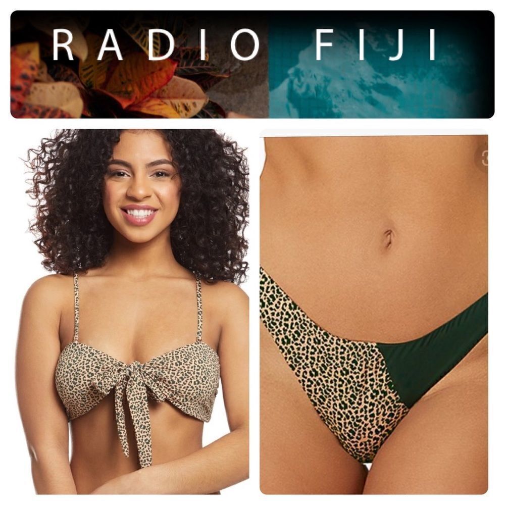 ‎NWT Radio Figi Zanzibar Leopard print bikini -- L